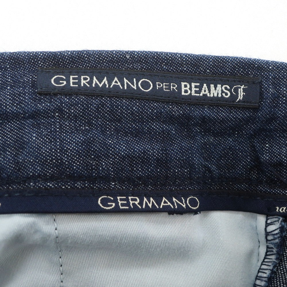 【中古】ジェルマーノ GERMANO BEAMS F別注 コットンリネン カジュアルスラックスパンツ ネイビー【 46 】【 状態ランクB 】【 メンズ 】