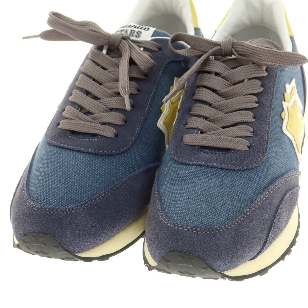 【中古】アトランティックスターズ Atlantic STARS キャンバス スエード スニーカー ネイビーxイエロー系【 40 】【 状態ランクA 】【 メンズ 】