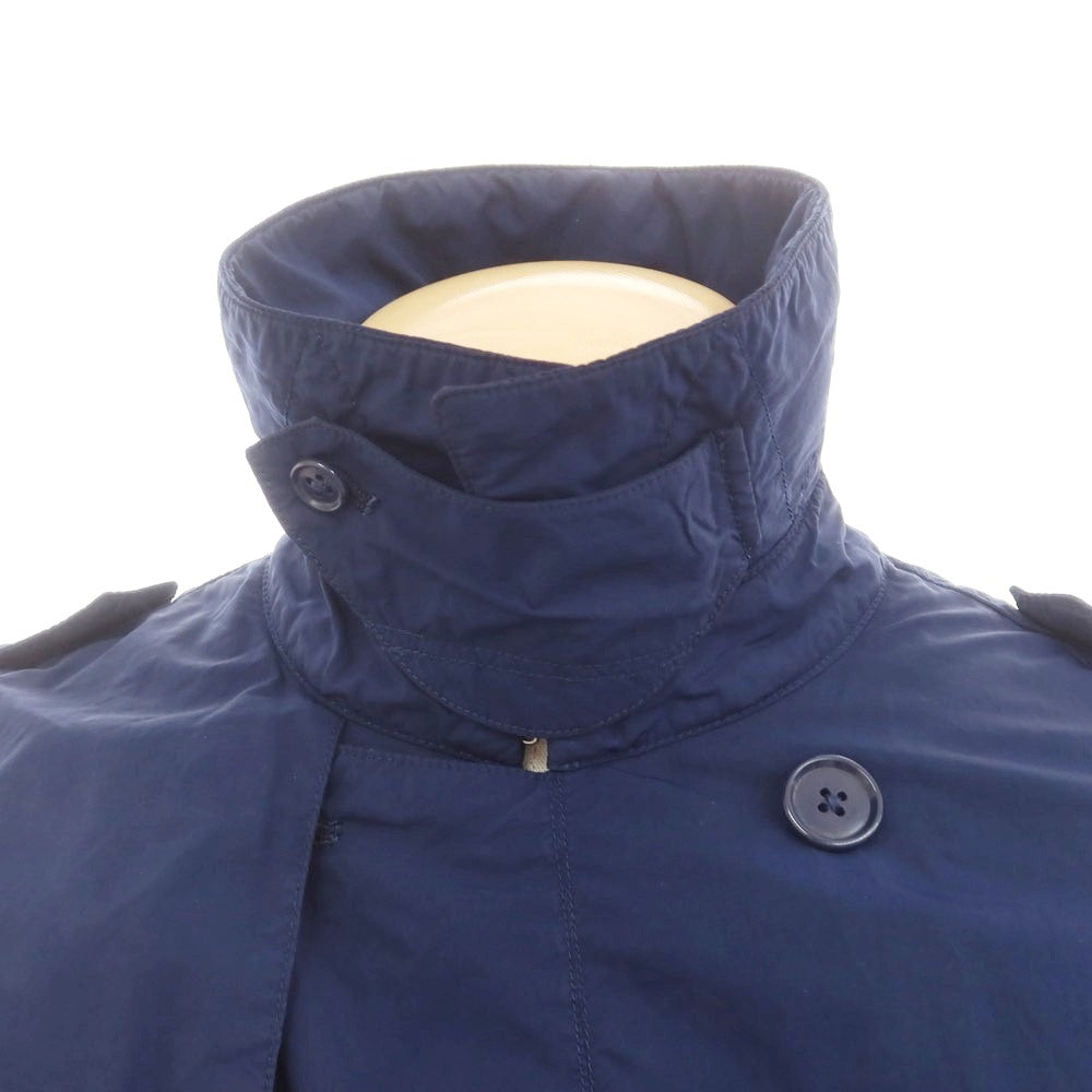 【中古】エディフィス EDIFICE 中綿ライナー ポリエステルナイロン トレンチコート ネイビー【 44 】【 状態ランクD 】【 メンズ 】