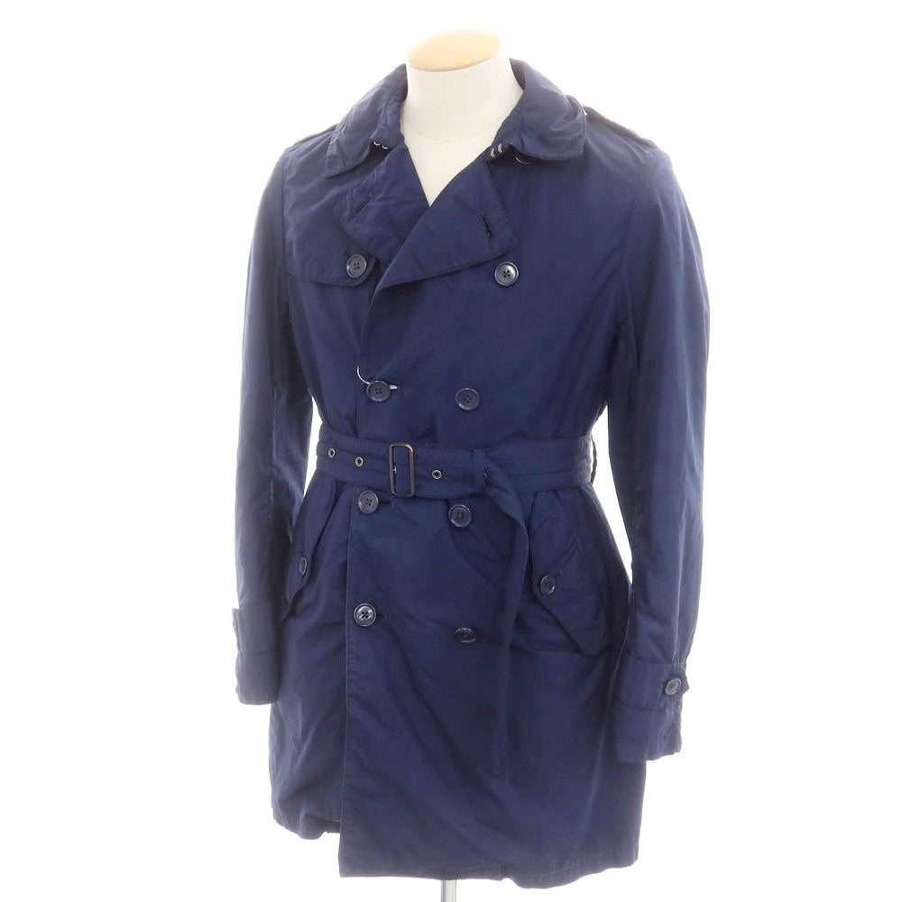 【中古】エディフィス EDIFICE 中綿ライナー ポリエステルナイロン トレンチコート ネイビー【 44 】【 状態ランクD 】【 メンズ 】