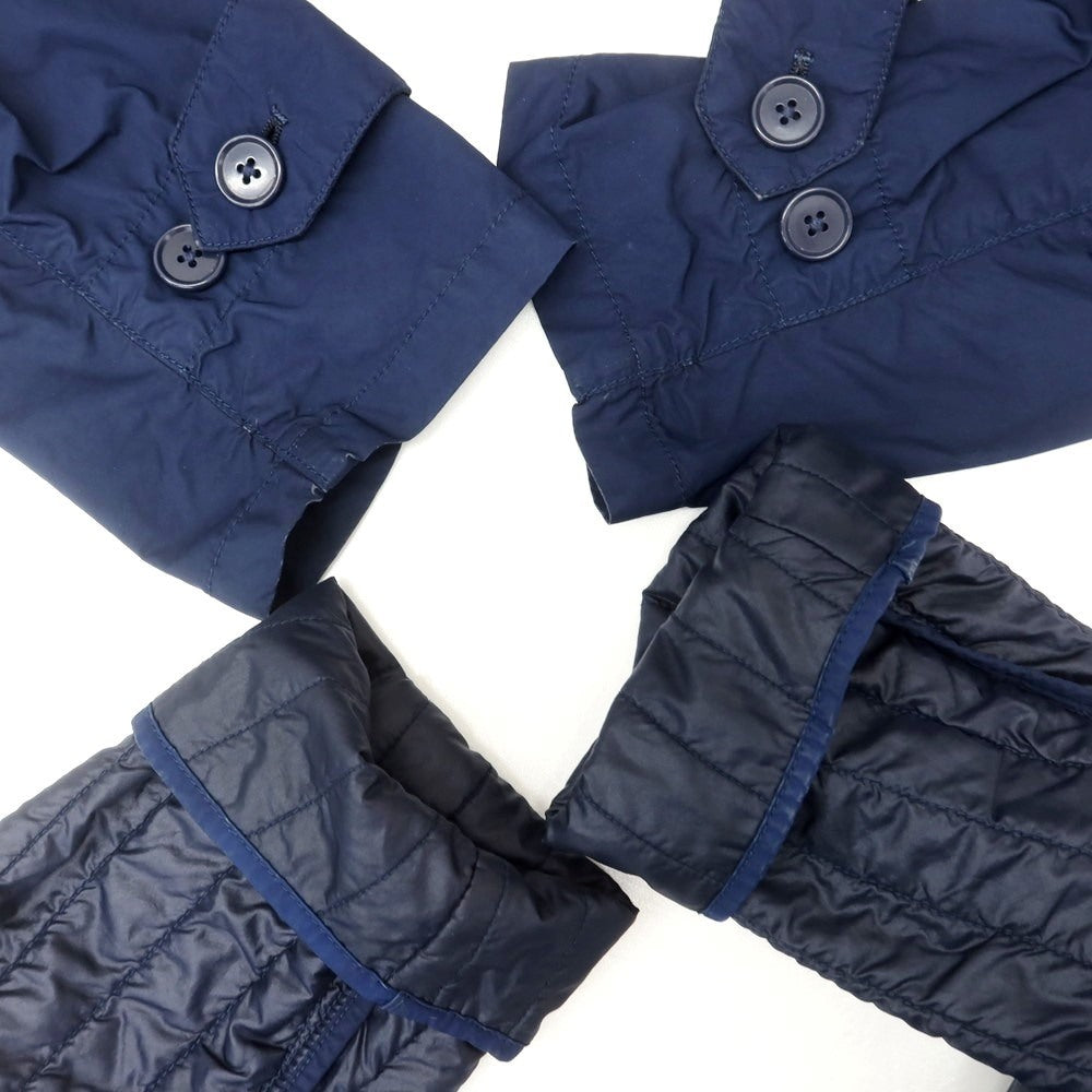 【中古】エディフィス EDIFICE 中綿ライナー ポリエステルナイロン トレンチコート ネイビー【 44 】【 状態ランクD 】【 メンズ 】