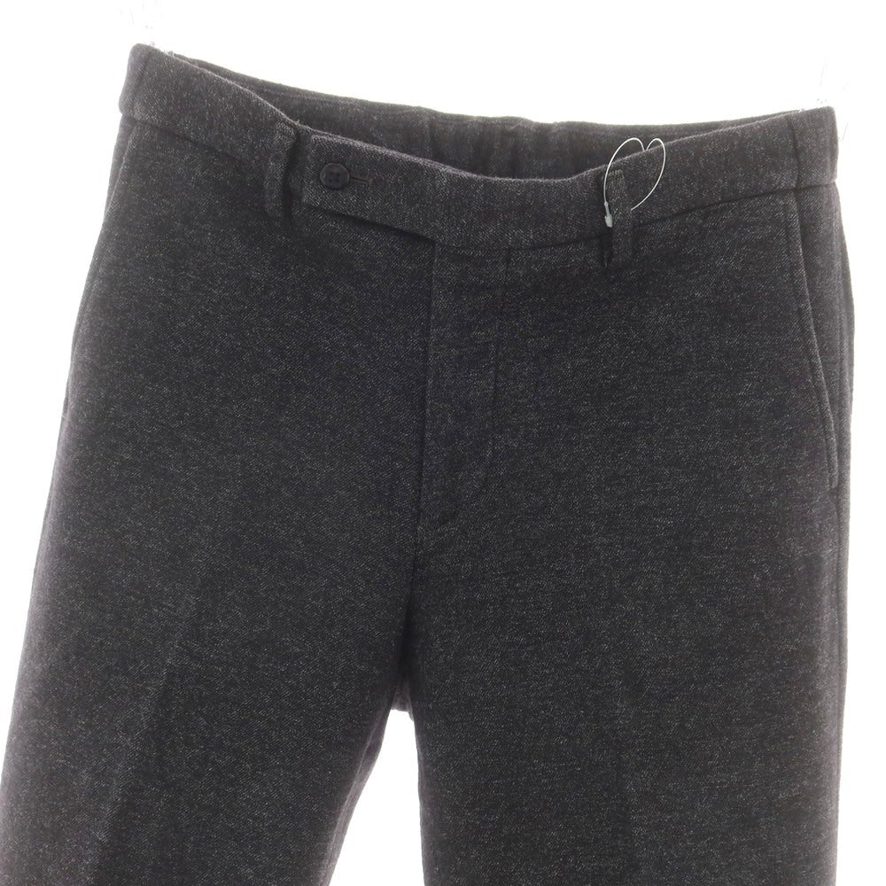 【中古】トゥモローランド TOMORROWLAND ウールコットン ジャージー イージースラックスパンツ ブラックxライトグレー【 S 】【 状態ランクB 】【 メンズ 】