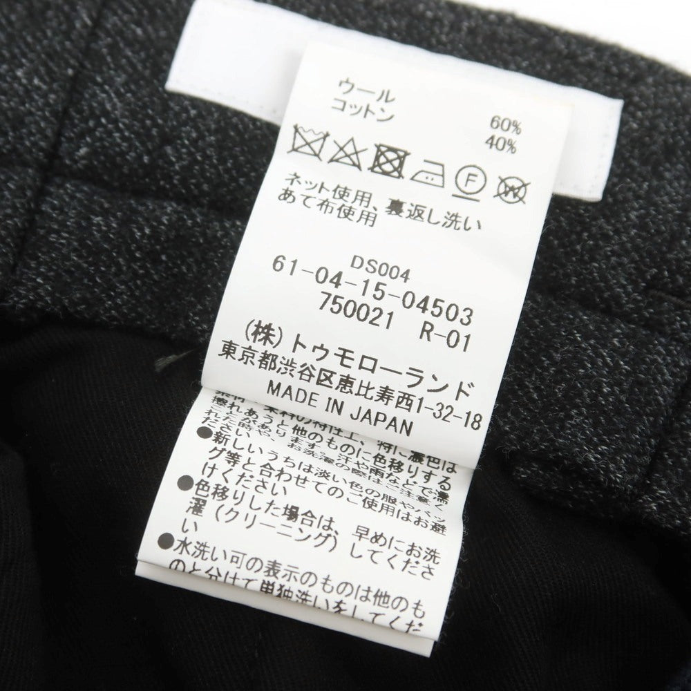 【中古】トゥモローランド TOMORROWLAND ウールコットン ジャージー イージースラックスパンツ ブラックxライトグレー【 S 】【 状態ランクB 】【 メンズ 】
