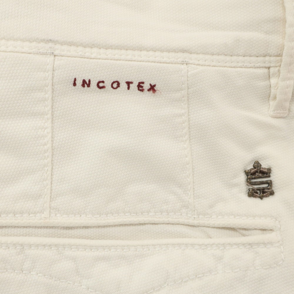 【中古】インコテックス INCOTEX ストレッチ コットン カジュアルスラックスパンツ ホワイト【 29 】【 状態ランクB 】【 メンズ 】