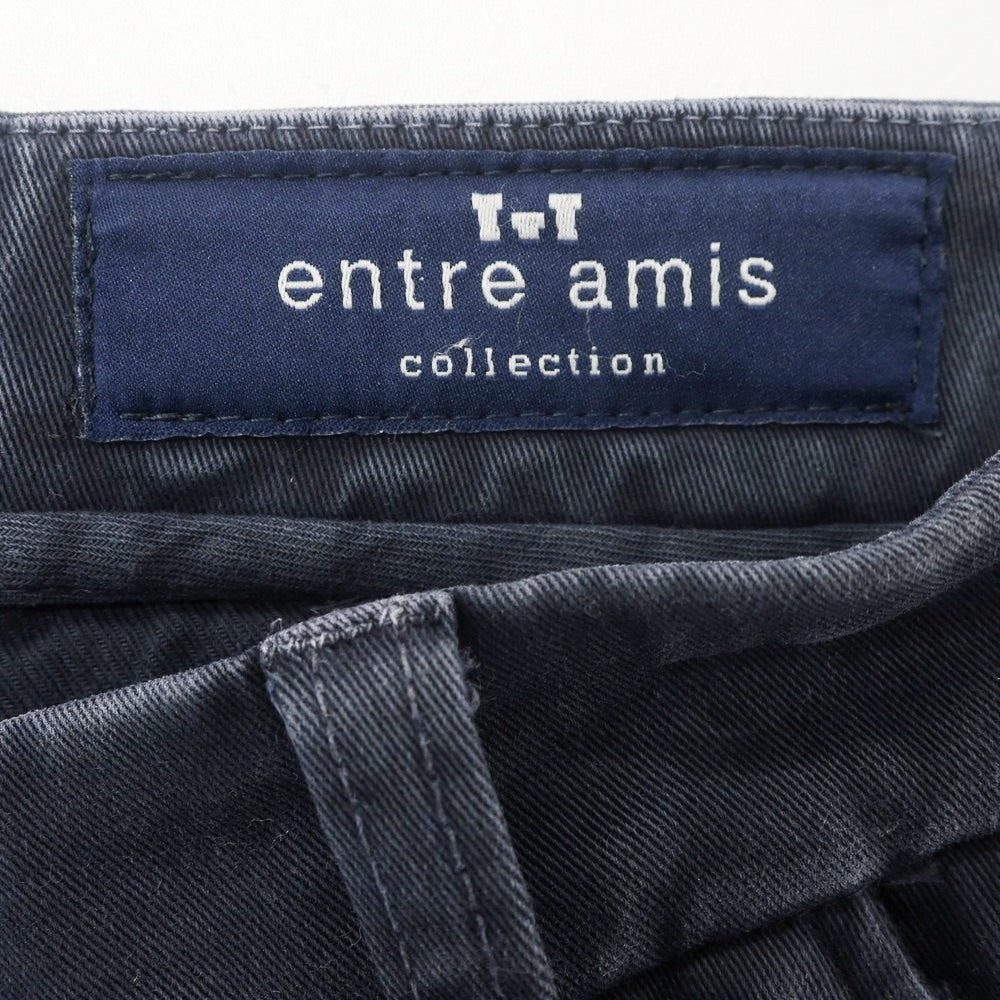 【中古】アントレアミ ENTRE AMIS ストレッチ コットン カジュアルスラックスパンツ ネイビー【 29 】【 状態ランクC 】【 メンズ 】