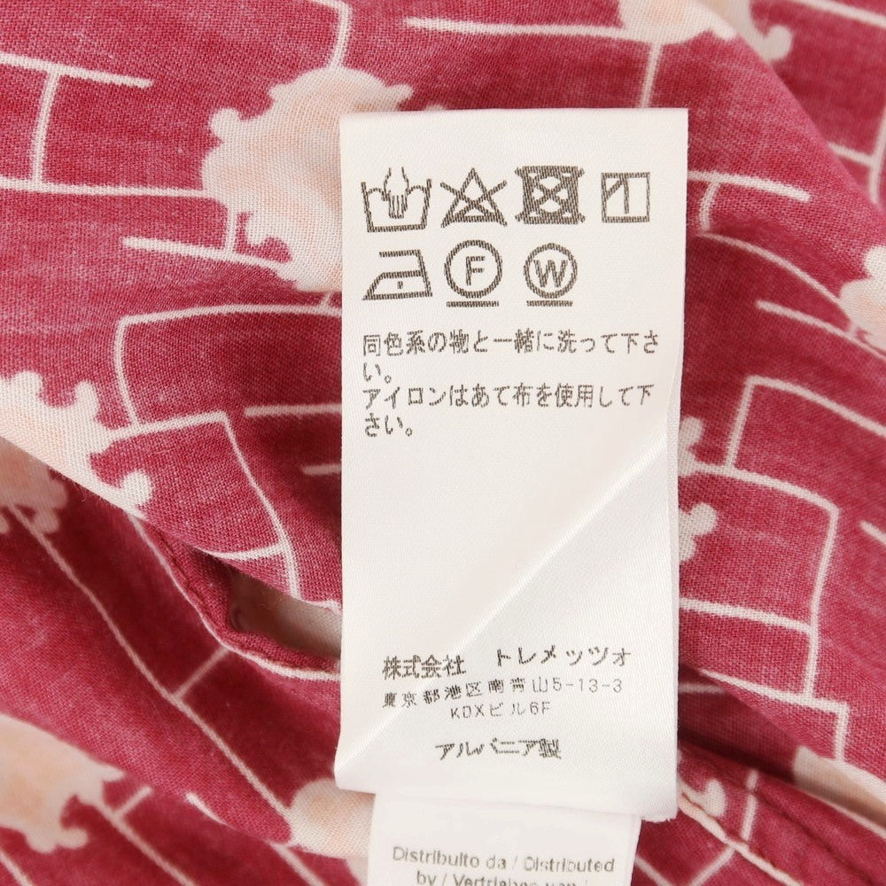 【中古】バグッタ Bagutta コットン レギュラーカラー カジュアルシャツ ワインレッドxオレンジ【 37 】【 状態ランクB 】【 メンズ 】