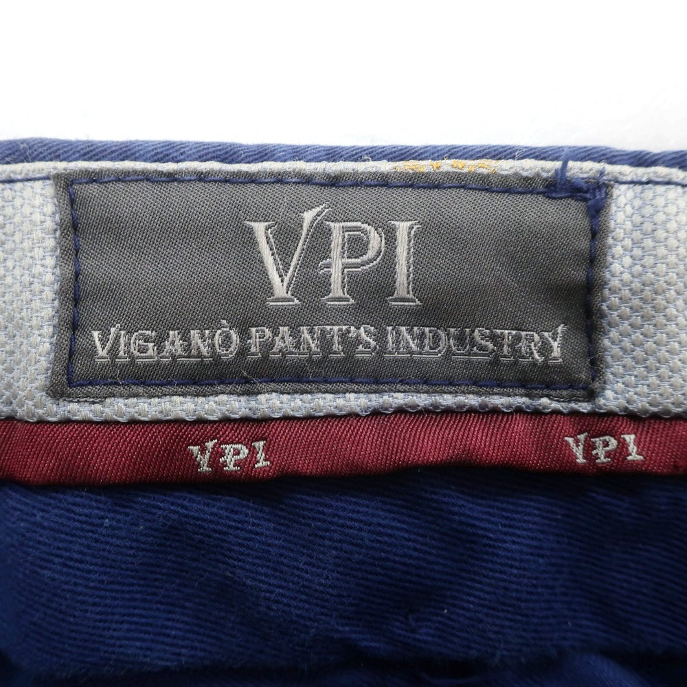 【中古】ヴィーピーアイ VPI ストレッチ コットン ペイズリー カジュアルスラックスパンツ ライトネイビー【 44 】【 状態ランクC 】【 メンズ 】