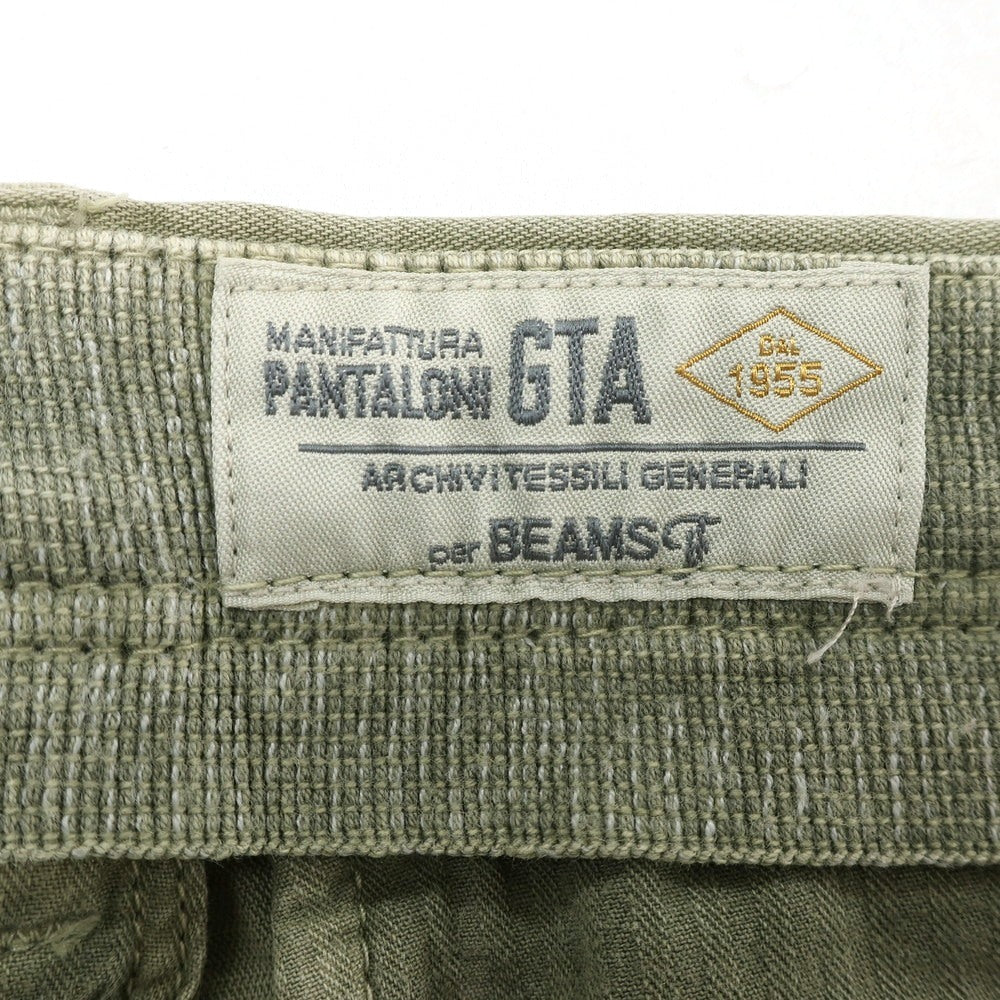 【中古】ジーティーアー G.T.A BEAMS F別注 コットンリネン カモフラ ショートパンツ オリーブグリーン【 44 】【 状態ランクB 】【 メンズ 】