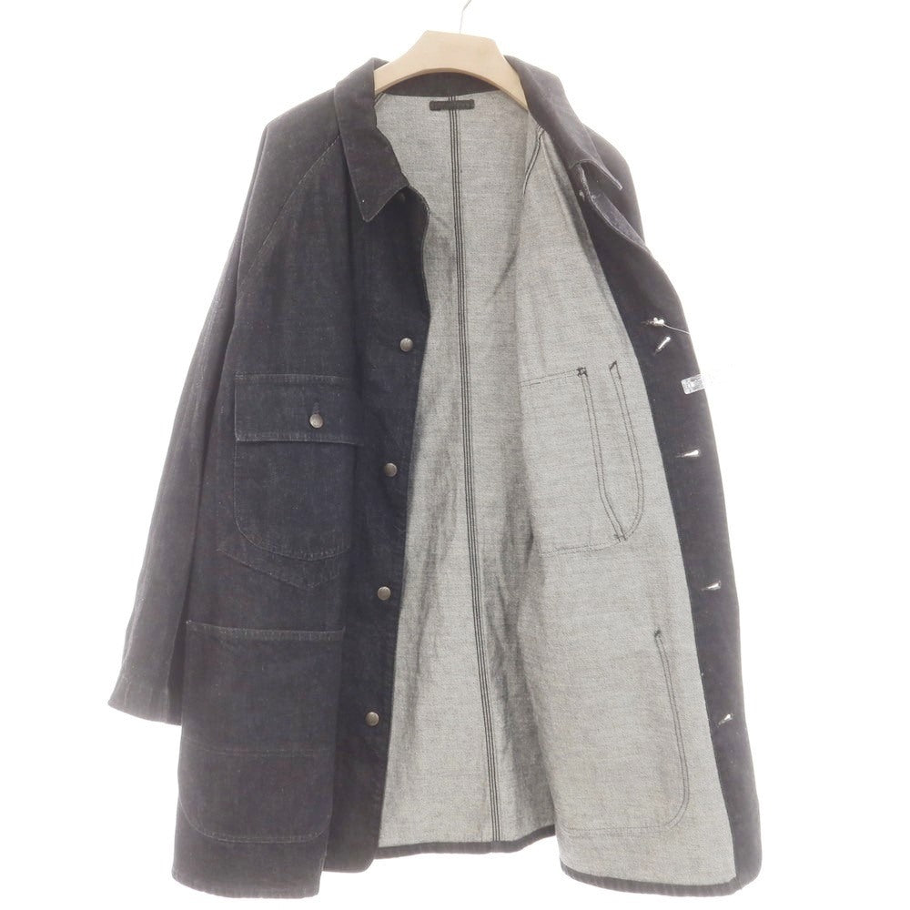 【中古】ウエストオーバーオールズ WESTOVERALLS × PAY DAY オーバーサイズ デニム カバーオール ブラック【 表記なし(F) 】【 状態ランクB 】【 メンズ 】