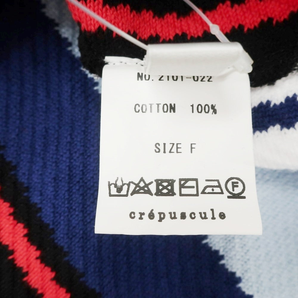 【中古】クレプスキュール crepuscule × Zepanese Club コットン ストライプ パーカー マルチカラー【 F 】【 状態ランクB 】【 メンズ 】