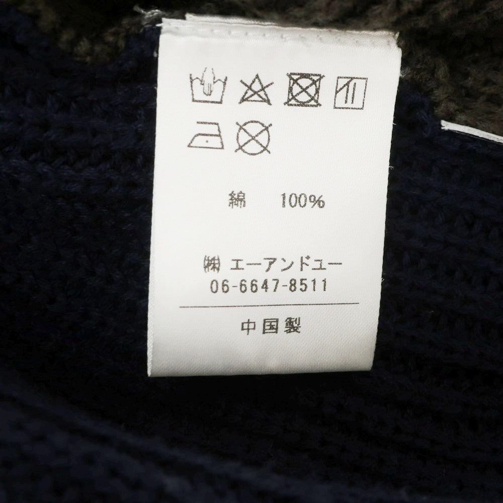 【中古】パブリッシュ PUBLISH ミドルゲージ コットン ニット カーディガン マルチカラー【 L 】【 状態ランクB 】【 メンズ 】