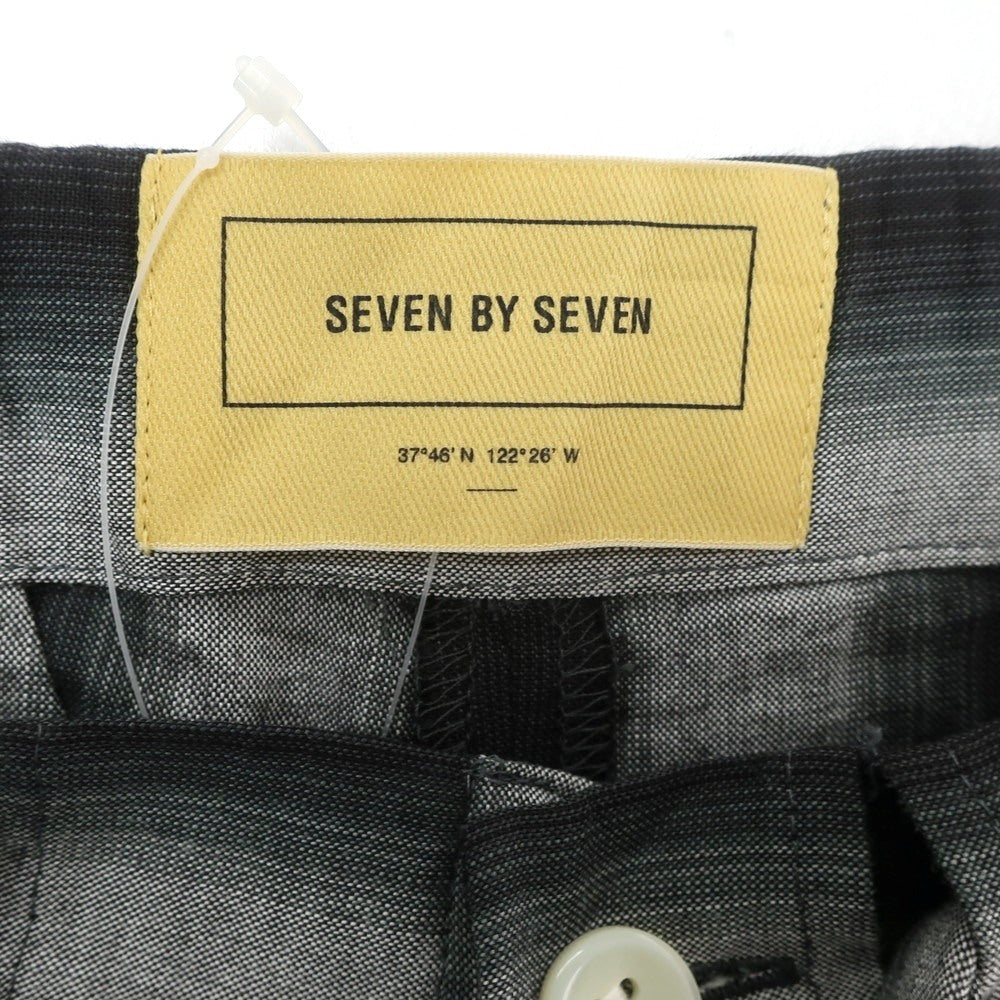 【中古】セブン バイ セブン SEVEN BY SEVEN レーヨン ストライプ イージーパンツ グリーンxグレー【 M 】【 状態ランクB 】【 メンズ 】