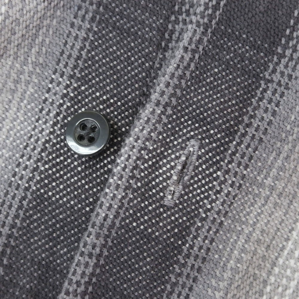 【中古】エスエスズィー SSZ 2WAY コットン チェック カジュアルシャツ グレー【 L 】【 状態ランクB 】【 メンズ 】