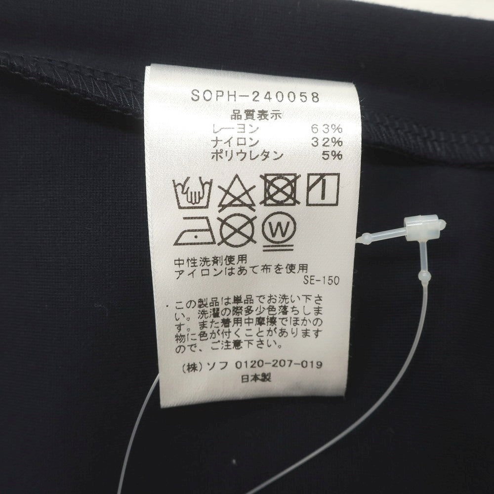 【中古】ソフネット SOPHNET. ストレッチ レーヨンナイロン クルーネック 半袖Tシャツ ネイビー【 XL 】【 状態ランクB 】【 メンズ 】