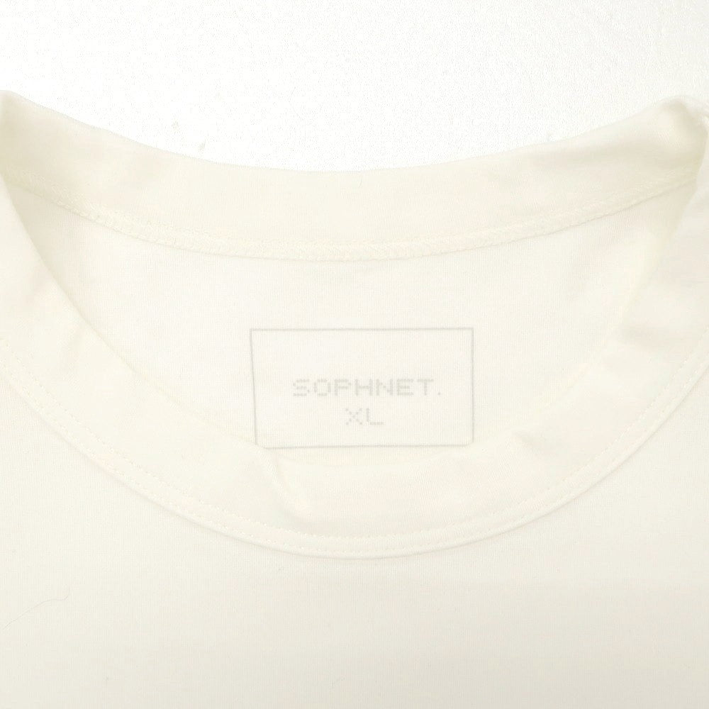 【中古】ソフネット SOPHNET. ストレッチ レーヨンナイロン クルーネック 半袖Tシャツ ホワイト【 XL 】【 状態ランクB 】【 メンズ 】