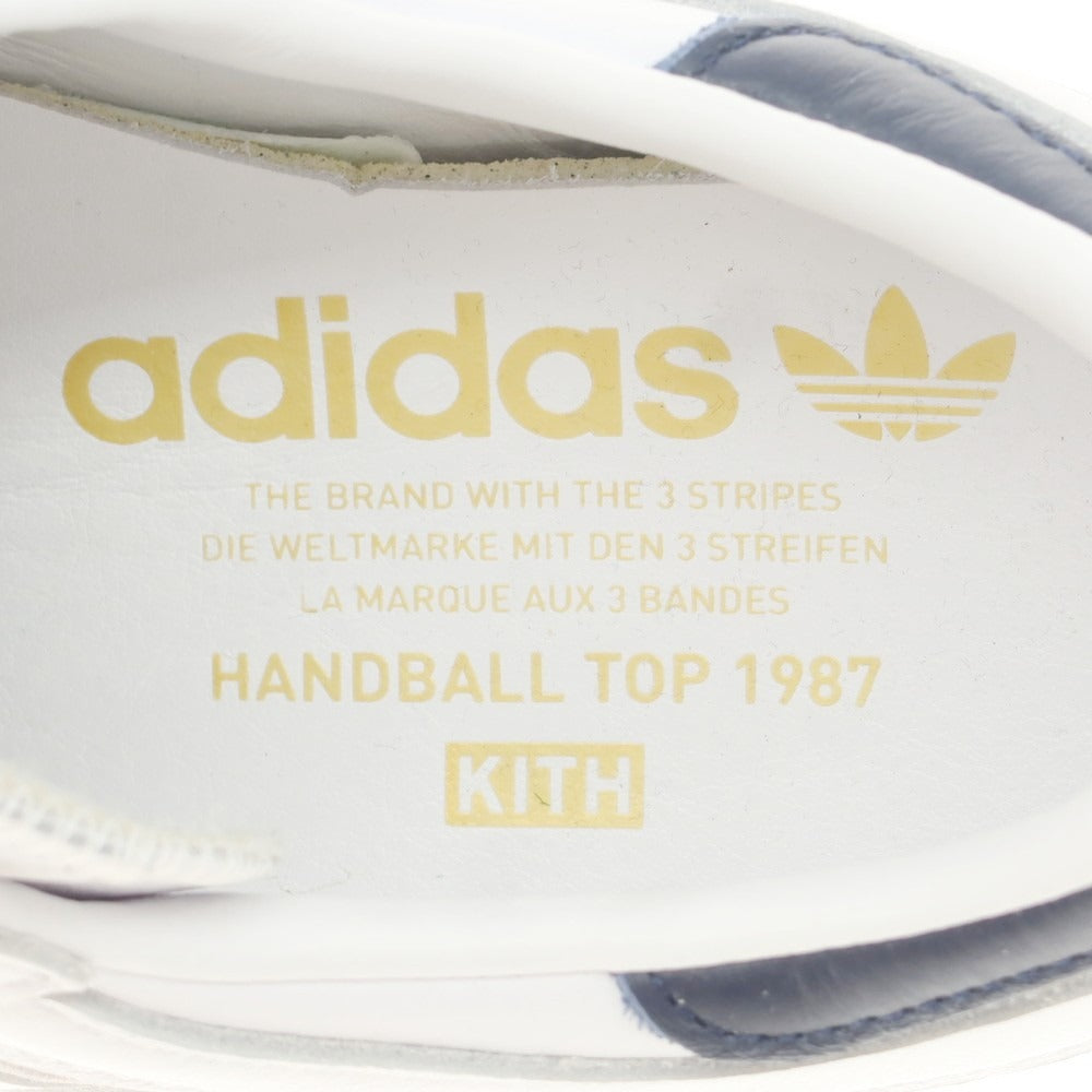 【中古】キス KITH × adidas HANDBALL TOP スニーカー ホワイトxグレー【 27.5cm 】【 状態ランクB 】【 メンズ 】