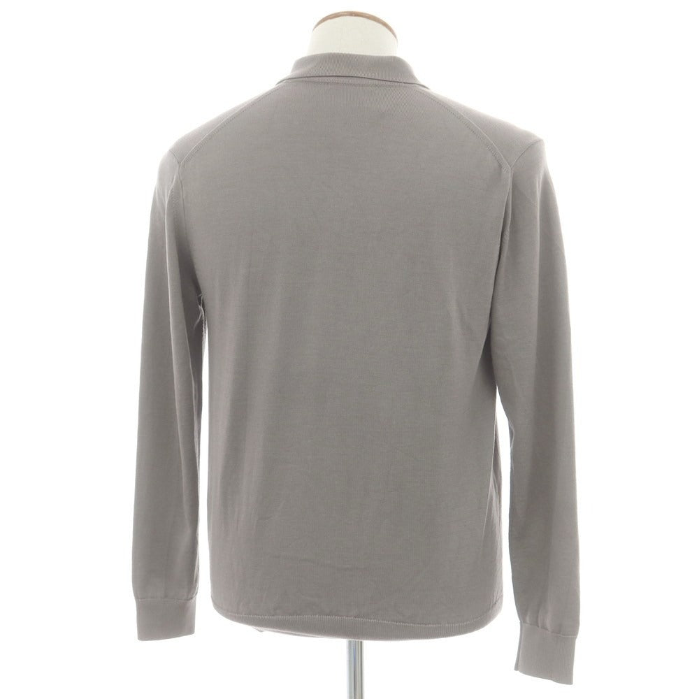 【中古】ユナイテッドアローズ UNITED ARROWS ハイゲージ ウール 長袖 ポロニット ウォームグレー系【 M 】【 状態ランクB 】【 メンズ 】