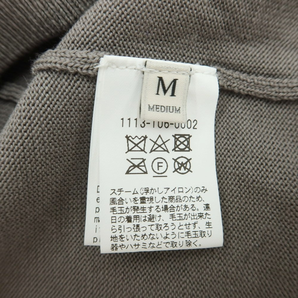 【中古】ユナイテッドアローズ UNITED ARROWS ハイゲージ ウール 長袖 ポロニット ウォームグレー系【 M 】【 状態ランクB 】【 メンズ 】