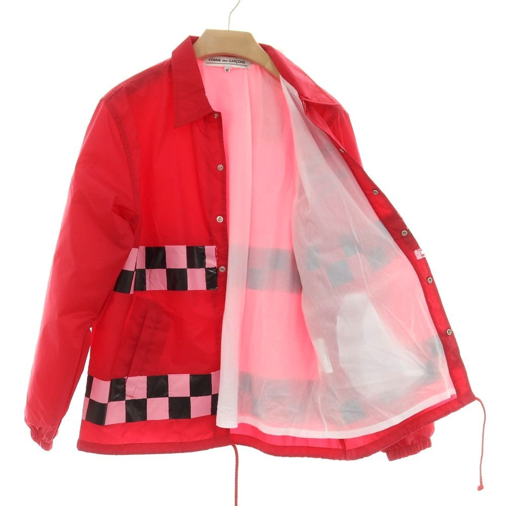 【中古】コムデギャルソン COMME des GARCONS 2024年秋冬 ナイロン コーチジャケット ブルゾン レッド【 M 】【 状態ランクB 】【 ユニセックス 】