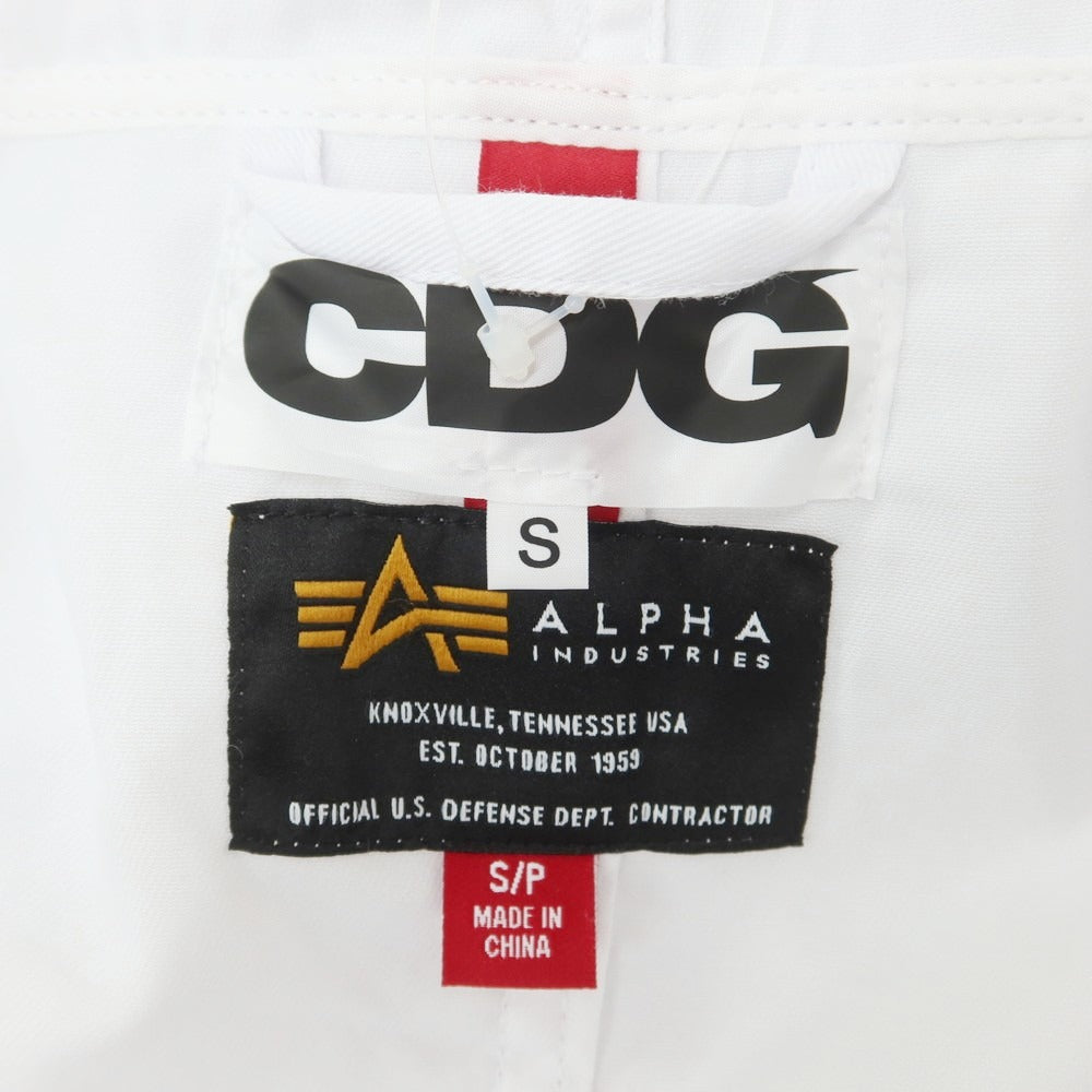 【中古】シーディージー CDG × Alpha ポリエステルコットン モッズコート ホワイト【 S 】【 状態ランクA 】【 ユニセックス 】
