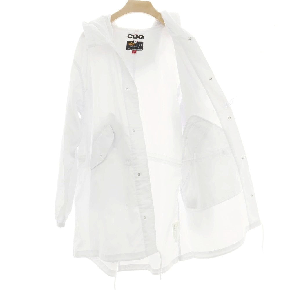 【中古】シーディージー CDG × Alpha ポリエステルコットン モッズコート ホワイト【 S 】【 状態ランクA 】【 ユニセックス 】