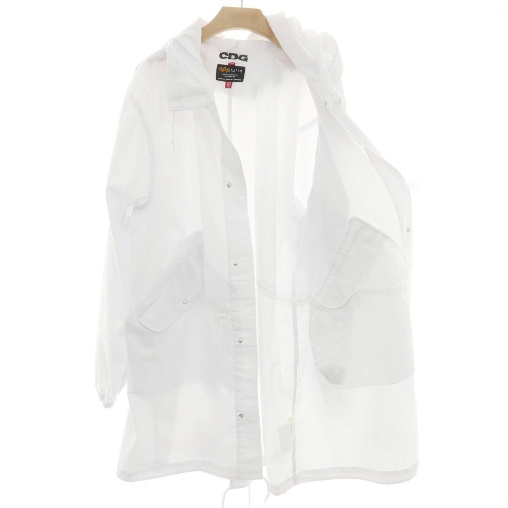 【中古】シーディージー CDG × Alpha ポリエステルコットン モッズコート ホワイト【 XL 】【 状態ランクA 】【 ユニセックス 】