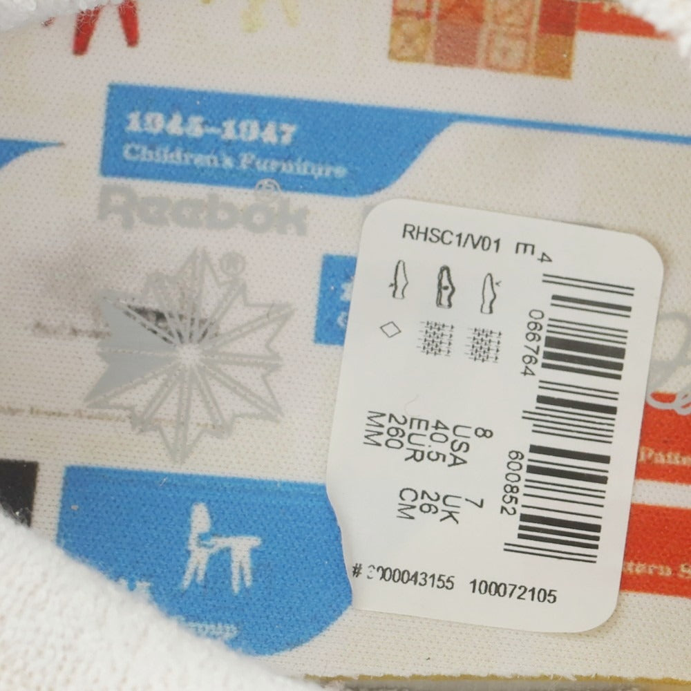 【中古】【未使用】リーボック Reebok × EAMES OFFICE Classic NYLON スニーカー オフホワイト【 US8 】【 状態ランクS 】【 メンズ 】