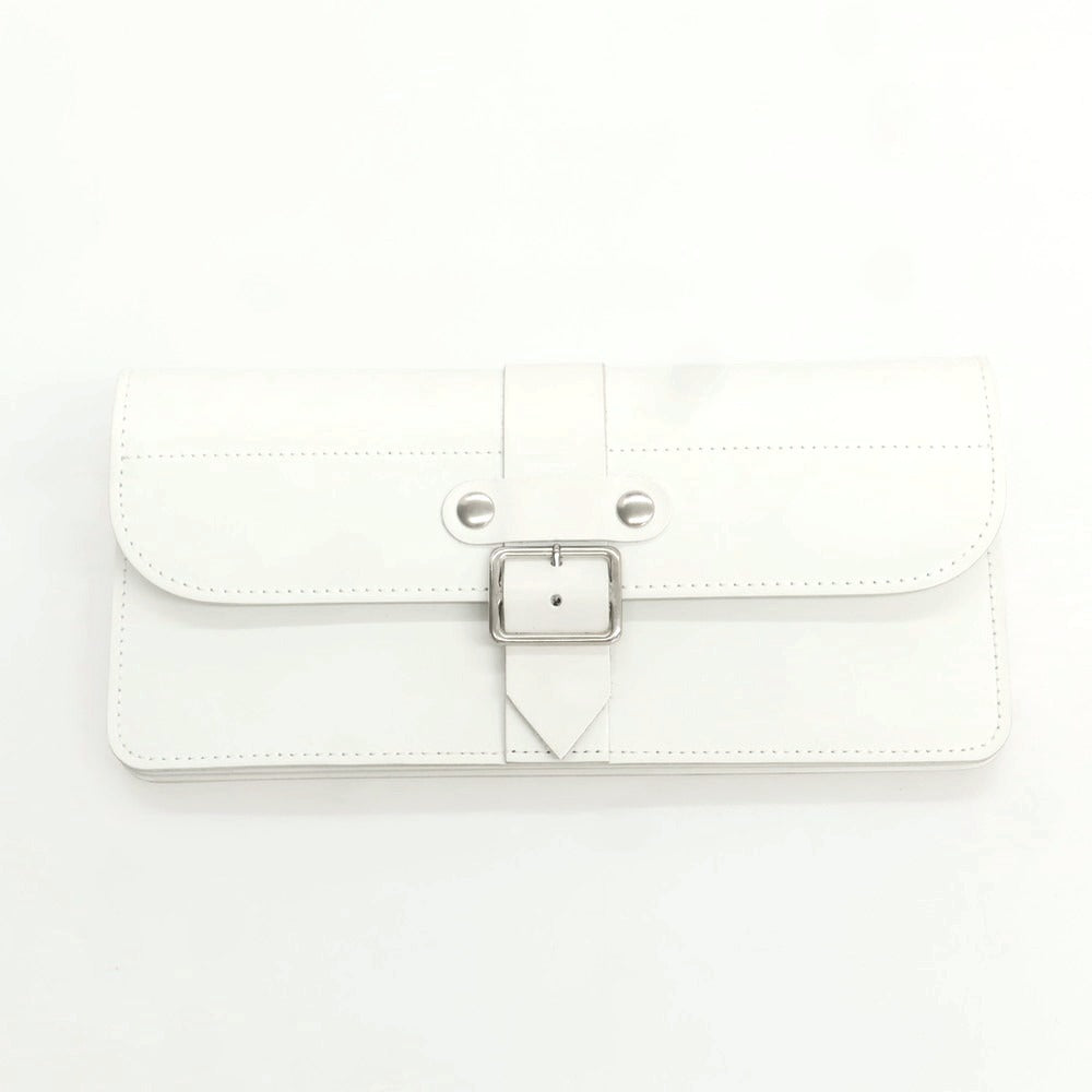 【中古】コムデギャルソン COMME des GARCONS レザー 長財布 ホワイトxシルバー【 状態ランクA 】【 ユニセックス 】