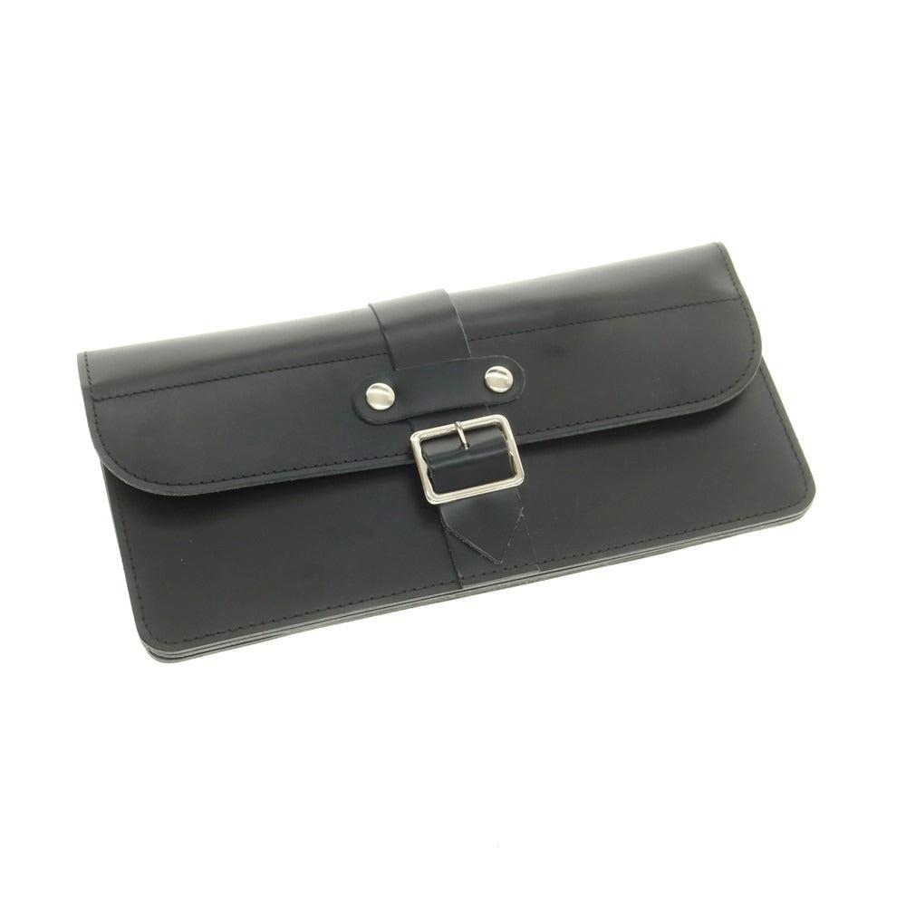 【中古】コムデギャルソン COMME des GARCONS レザー 長財布 ブラックxシルバー【 状態ランクA 】【 ユニセックス 】