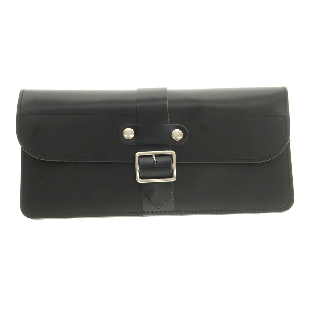 【中古】コムデギャルソン COMME des GARCONS レザー 長財布 ブラックxシルバー【 状態ランクA 】【 ユニセックス 】