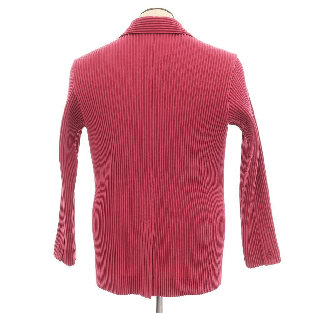【中古】オム プリッセ イッセイミヤケ HOMME PLISSE ISSEY MIYAKE 2024年秋冬 プリーツ 2B カジュアルジャケット ダークローズピンク【 表記なし(L位) 】【 状態ランクA 】【 メンズ 】