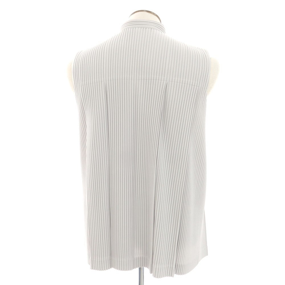 【中古】オム プリッセ イッセイミヤケ HOMME PLISSE ISSEY MIYAKE 2024年秋冬 プリーツ加工 ベスト ジレ ライトグレー【 表記なし(L位) 】【 状態ランクA 】【 メンズ 】