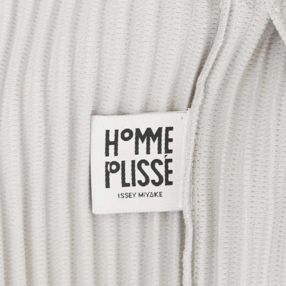 【中古】オム プリッセ イッセイミヤケ HOMME PLISSE ISSEY MIYAKE 2024年秋冬 プリーツ加工 ベスト ジレ ライトグレー【 表記なし(L位) 】【 状態ランクA 】【 メンズ 】