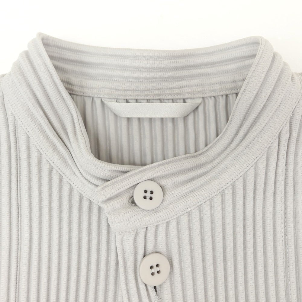 【中古】オム プリッセ イッセイミヤケ HOMME PLISSE ISSEY MIYAKE 2024年秋冬 プリーツ加工 ベスト ジレ ライトグレー【 表記なし(L位) 】【 状態ランクA 】【 メンズ 】