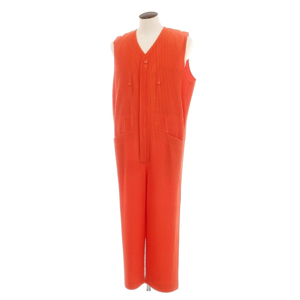 【中古】オム プリッセ イッセイミヤケ HOMME PLISSE ISSEY MIYAKE 2024年秋冬 プリーツ オールインワン ツナギ オレンジ【 表記なし(L位) 】【 状態ランクB 】【 メンズ 】