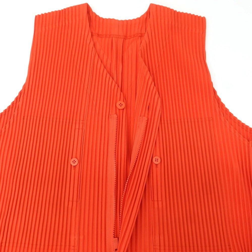 【中古】オム プリッセ イッセイミヤケ HOMME PLISSE ISSEY MIYAKE 2024年秋冬 プリーツ オールインワン ツナギ オレンジ【 表記なし(L位) 】【 状態ランクB 】【 メンズ 】