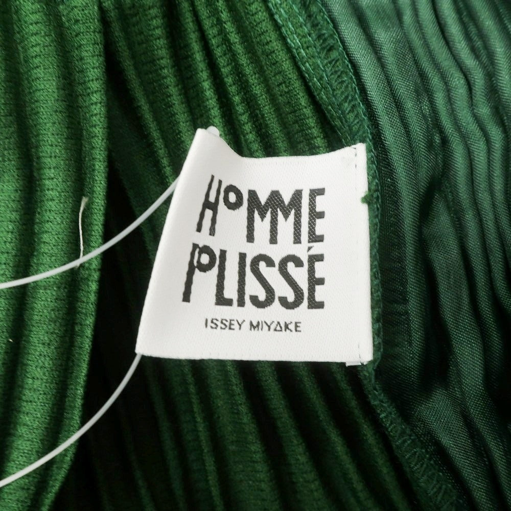 【中古】オム プリッセ イッセイミヤケ HOMME PLISSE ISSEY MIYAKE 2024年秋冬 プリーツ イージーパンツ グリーン【 表記なし(L位) 】【 状態ランクA 】【 メンズ 】