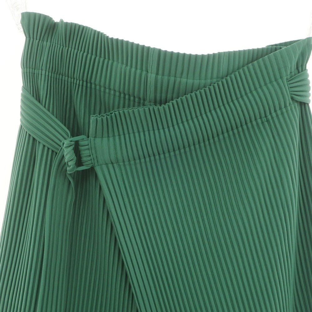 【中古】オム プリッセ イッセイミヤケ HOMME PLISSE ISSEY MIYAKE 2024年秋冬 プリーツ スカート グリーン【 表記なし(L位) 】【 状態ランクA 】【 メンズ 】