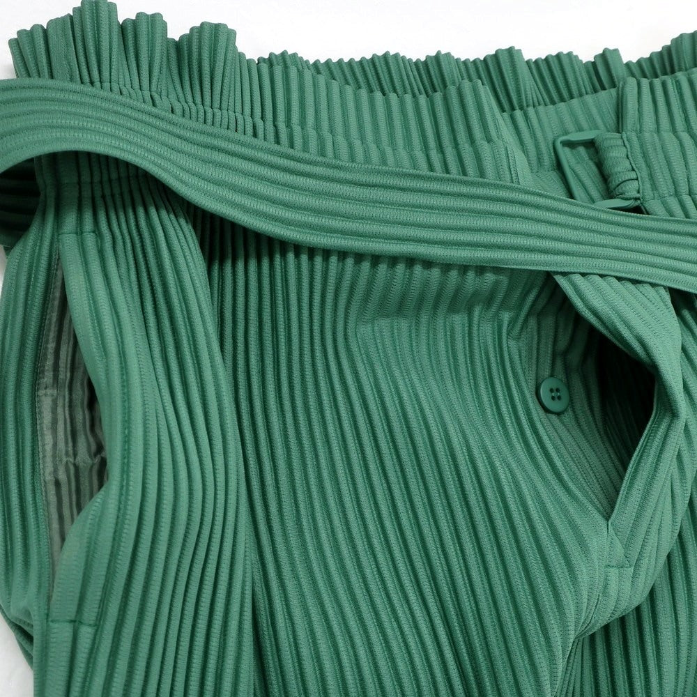 【中古】オム プリッセ イッセイミヤケ HOMME PLISSE ISSEY MIYAKE 2024年秋冬 プリーツ スカート グリーン【 表記なし(L位) 】【 状態ランクA 】【 メンズ 】