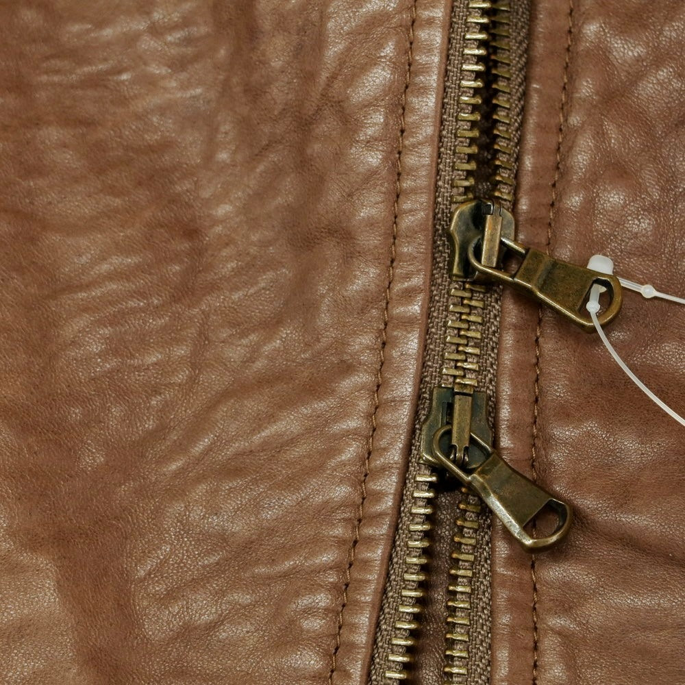 【中古】ラディーチェ Radice レザー シングルライダースジャケット ブラウン【 48 】【 状態ランクB 】【 メンズ 】