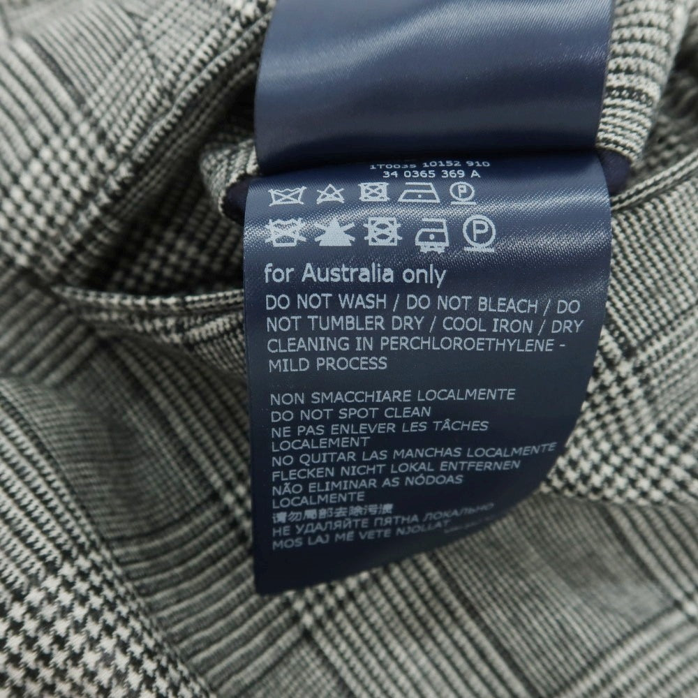 【中古】インコテックス スローウェア INCOTEX SLOWEAR ウール グレンチェック ドレススラックスパンツ ブラックxホワイト【 50 】【 状態ランクB 】【 メンズ 】