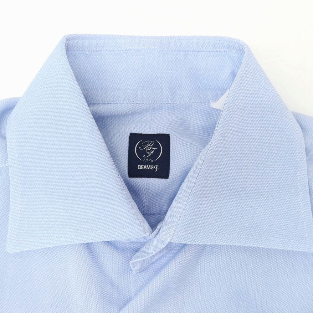 【中古】ビームスエフ BEAMS F コットン ワイドカラー ドレスシャツ ライトブルー【 38 】【 状態ランクC 】【 メンズ 】