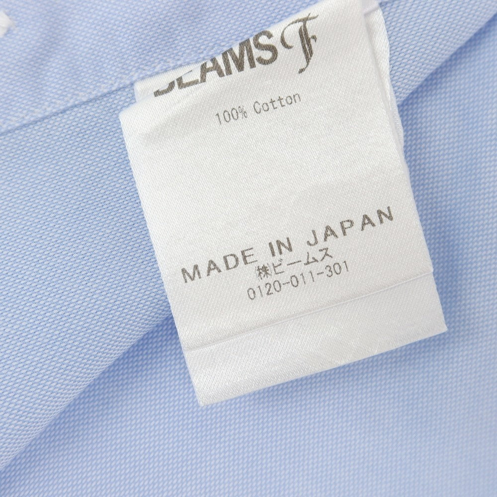 【中古】ビームスエフ BEAMS F コットン ワイドカラー ドレスシャツ ライトブルー【 38 】【 状態ランクC 】【 メンズ 】
