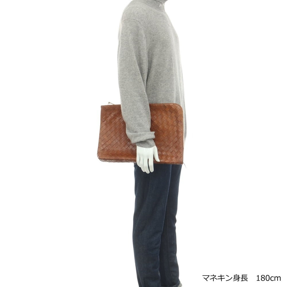 【中古】コペルト coperto イタルスタイル別注 イントレチャートレザー クラッチバッグ ブラウン【 状態ランクC 】【 メンズ 】