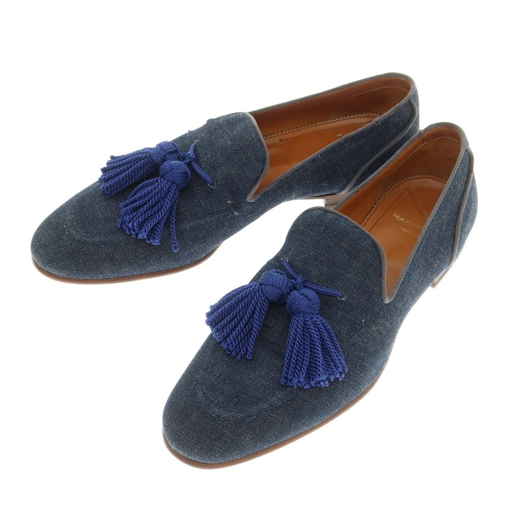 【中古】マックスヴェッレ MAXVERRE デニム タッセルローファー ネイビー【 7 】【 状態ランクB 】【 メンズ 】