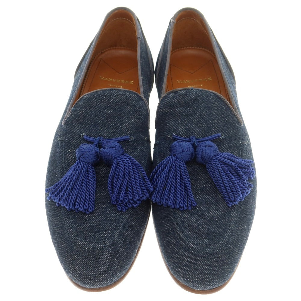 【中古】マックスヴェッレ MAXVERRE デニム タッセルローファー ネイビー【 7 】【 状態ランクB 】【 メンズ 】