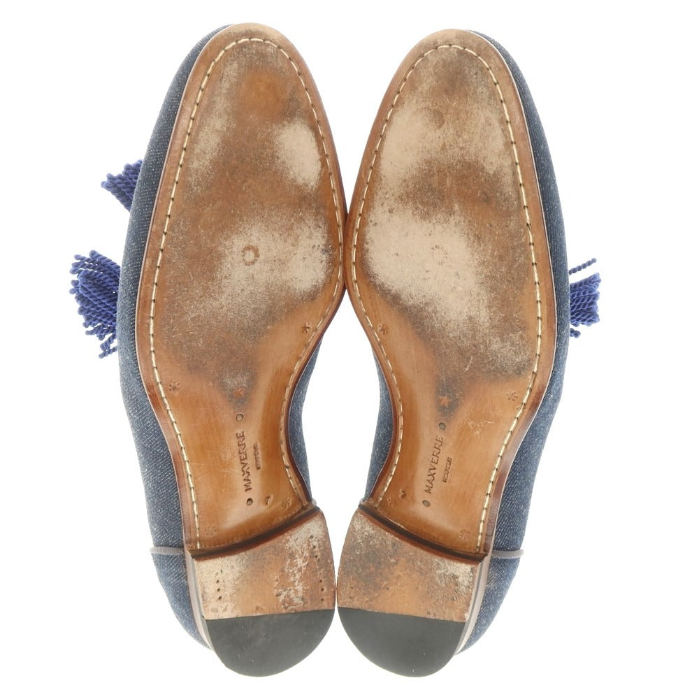 【中古】マックスヴェッレ MAXVERRE デニム タッセルローファー ネイビー【 7 】【 状態ランクB 】【 メンズ 】