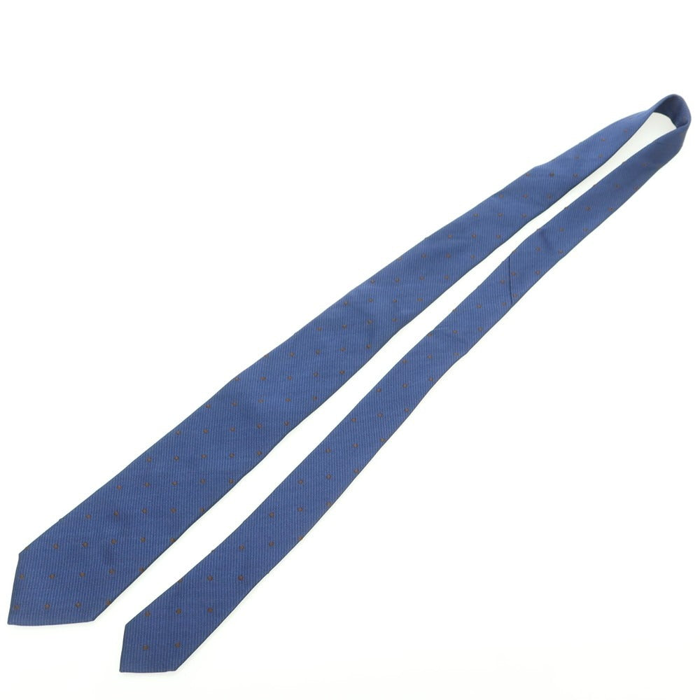 【中古】ニッキー nicky シルク ドット柄ネクタイ ネイビーxブラウン【 状態ランクA 】【 メンズ 】