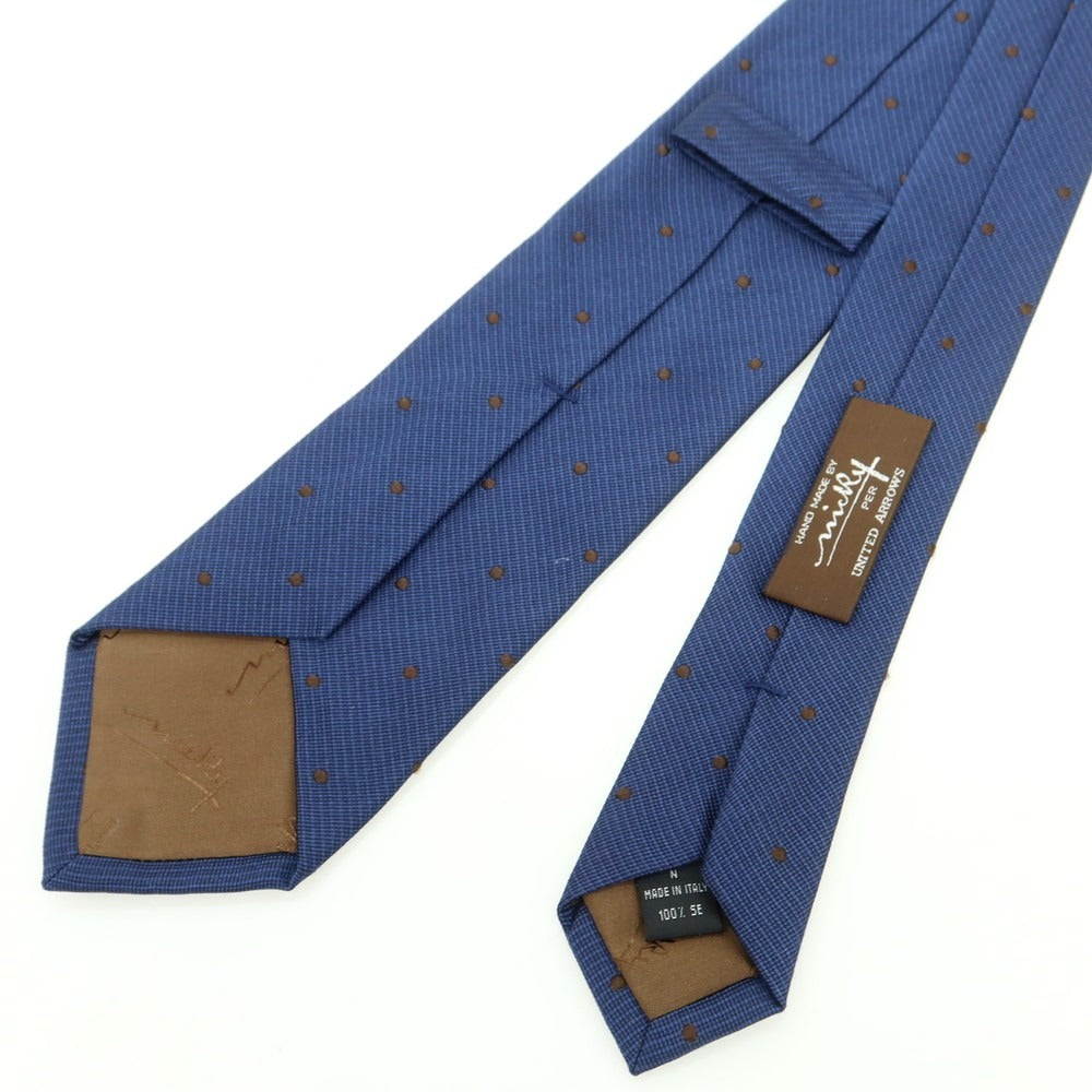 【中古】ニッキー nicky シルク ドット柄ネクタイ ネイビーxブラウン【 状態ランクA 】【 メンズ 】