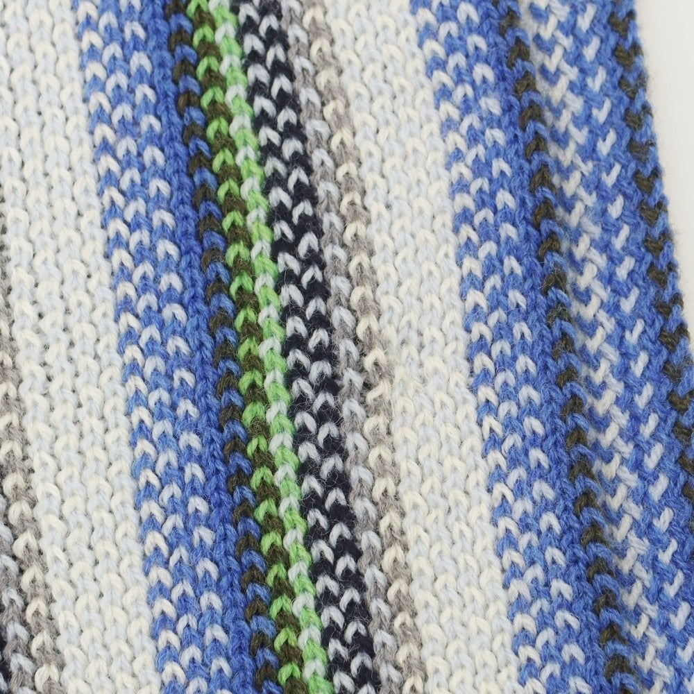 【中古】ロッソフィオレンティーノ Rosso Fiorentino ウール ストライプ マフラー ブルーxグリーン【 - 】【 状態ランクB 】【 メンズ 】